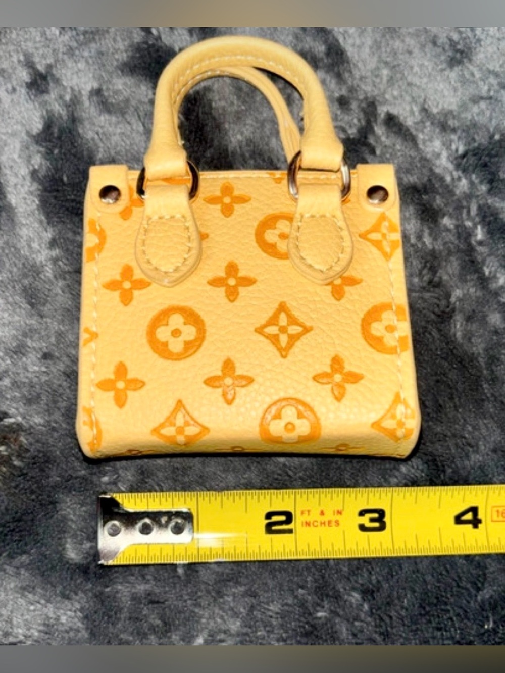 Yellow Monogram Mini Tote Bag